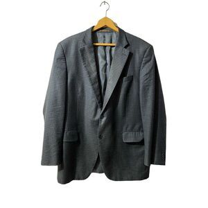 Peter Millar Blazer Mens 44T Jacket Canada Made Check Print Coat Business READ..
